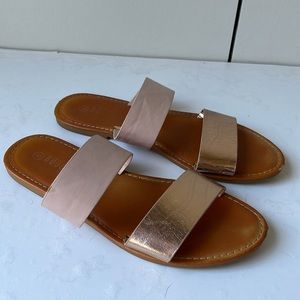 Rose Gold Slip On Sandal